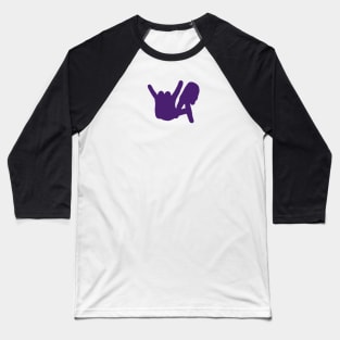 Medium LA Rocks Silhouette, Purple Baseball T-Shirt